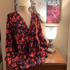 Multicoloured Surplice Top